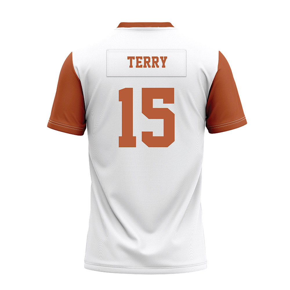 Texas - NCAA Football : Justus Terry - White Premium Football Jersey-1
