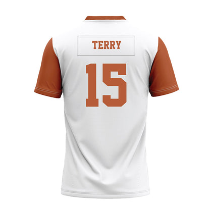 Texas - NCAA Football : Justus Terry - White Premium Football Jersey-1