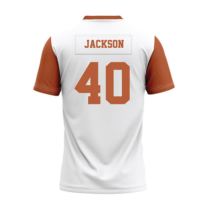 Texas - NCAA Football : Lance Jackson - White Premium Football Jersey-1