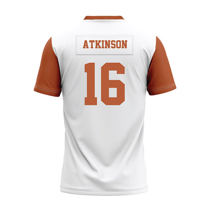Texas - NCAA Football : Tyler Atkinson - White Premium Football Jersey-1