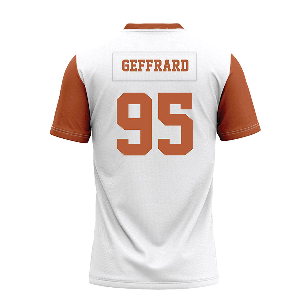 Texas - NCAA Football : Ian Geffrard - White Premium Football Jersey-1