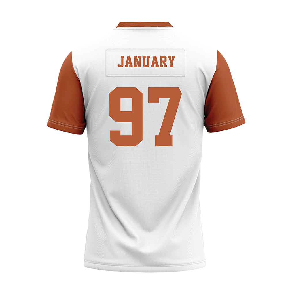 Texas - NCAA Football : Alex January - White Premium Football Jersey-1