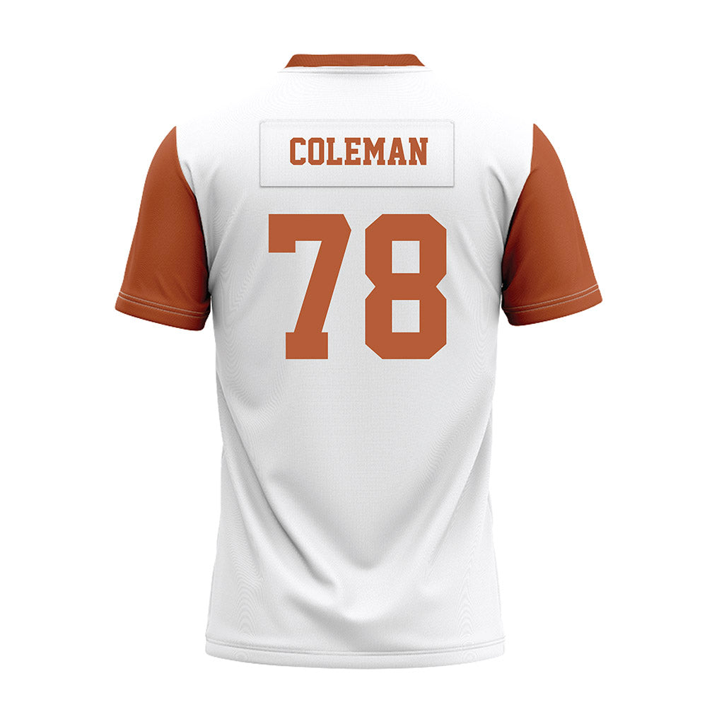 Texas - NCAA Football : Jordan Coleman - White Premium Football Jersey-1