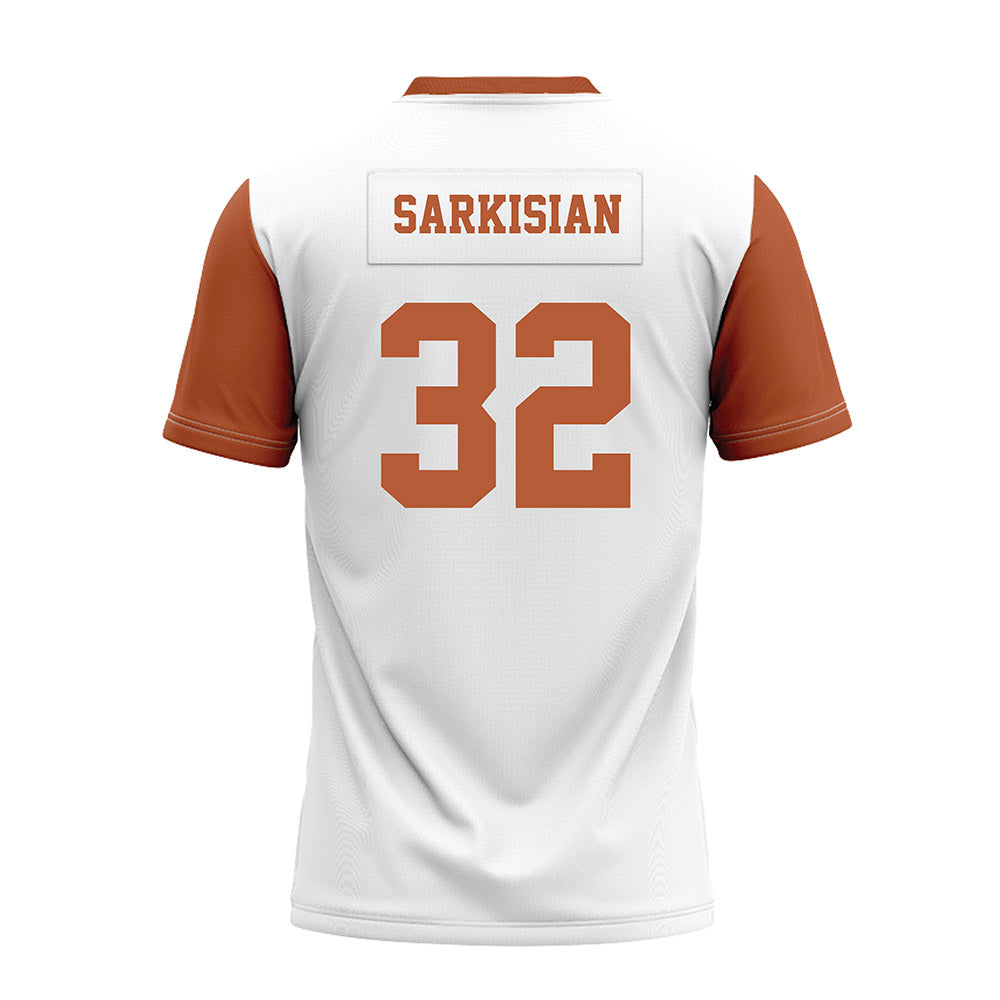 Texas - NCAA Football : Brady Sarkisian - White Premium Football Jersey-1