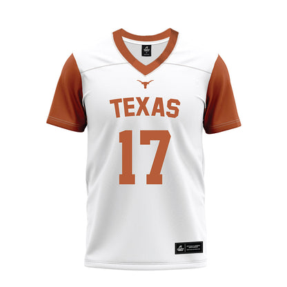 Texas - NCAA Football : Xavier Filsaime - White Premium Football Jersey-0