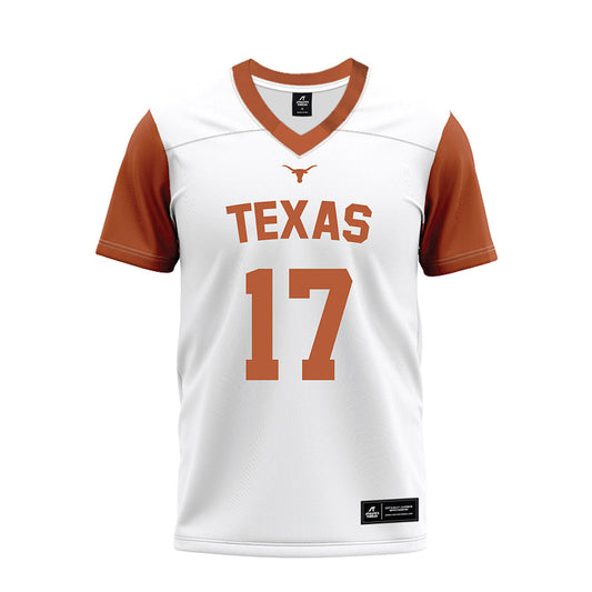 Texas - NCAA Football : Xavier Filsaime - White Premium Football Jersey-0