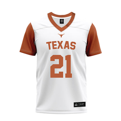 Texas - NCAA Football : Hayward Howard Jr. - White Premium Football Jersey-0