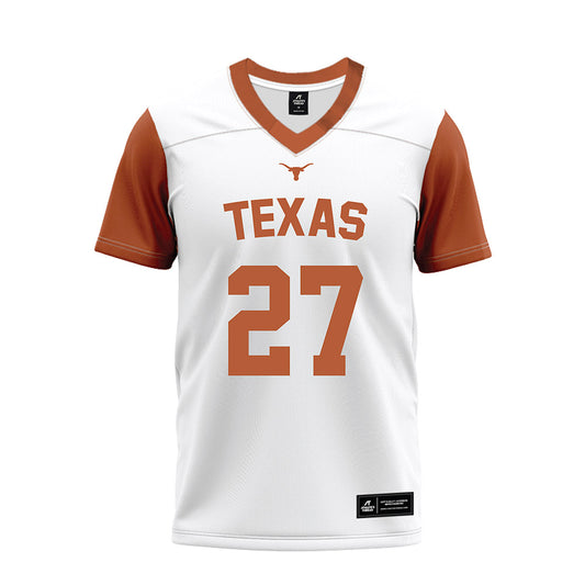 Texas - NCAA Football : Wardell Mack - White Premium Football Jersey-0