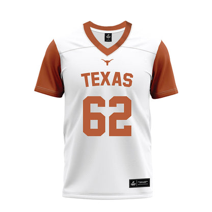 Texas - NCAA Football : Connor Robertson - White Premium Football Jersey-0