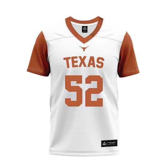 Texas - NCAA Football : Tate Haver - White Premium Football Jersey-0
