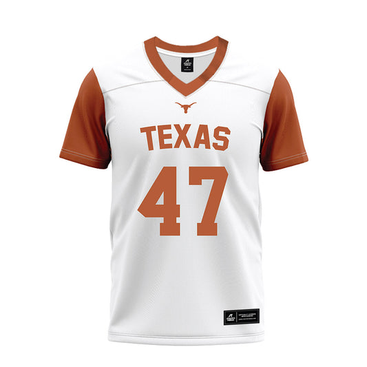 Texas - NCAA Football : Trey Dubuc - White Premium Football Jersey-0