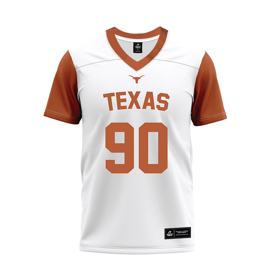 Texas - NCAA Football : Josiah Sharma - White Premium Football Jersey-0