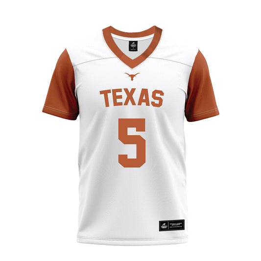 Texas - NCAA Football : Bo Mascoe - White Premium Football Jersey-0