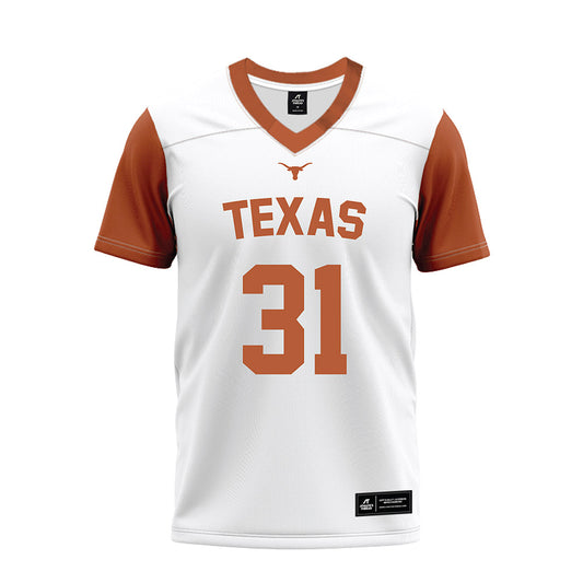 Texas - NCAA Football : Yaheim Riley - White Premium Football Jersey-0