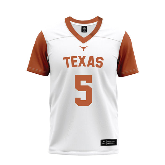 Texas - NCAA Football : Quintrevion Wisner - White Premium Football Jersey-0