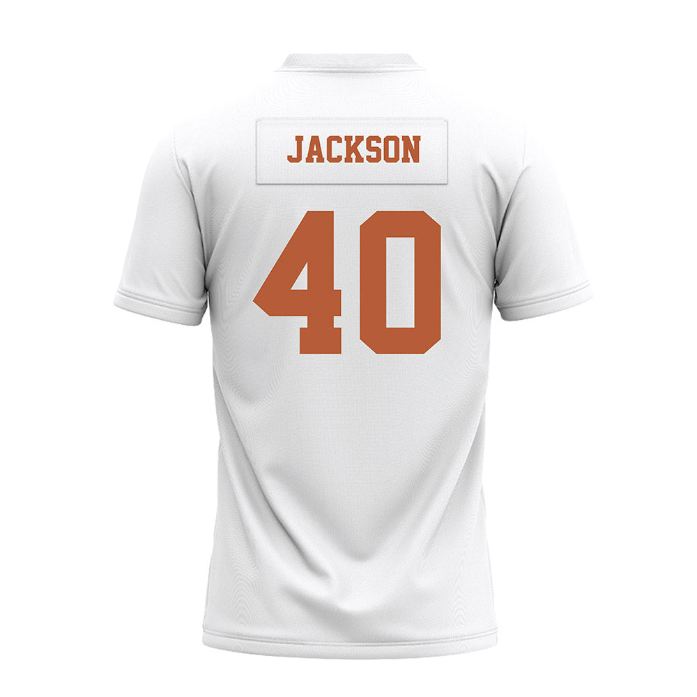 Texas - NCAA Football : Lance Jackson - White Premium Football Jersey-1