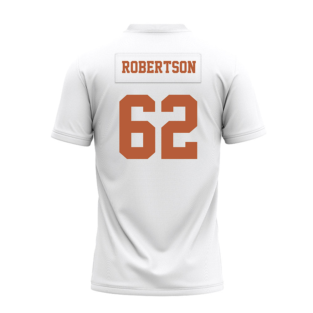 Texas - NCAA Football : Connor Robertson - White Premium Football Jersey-1