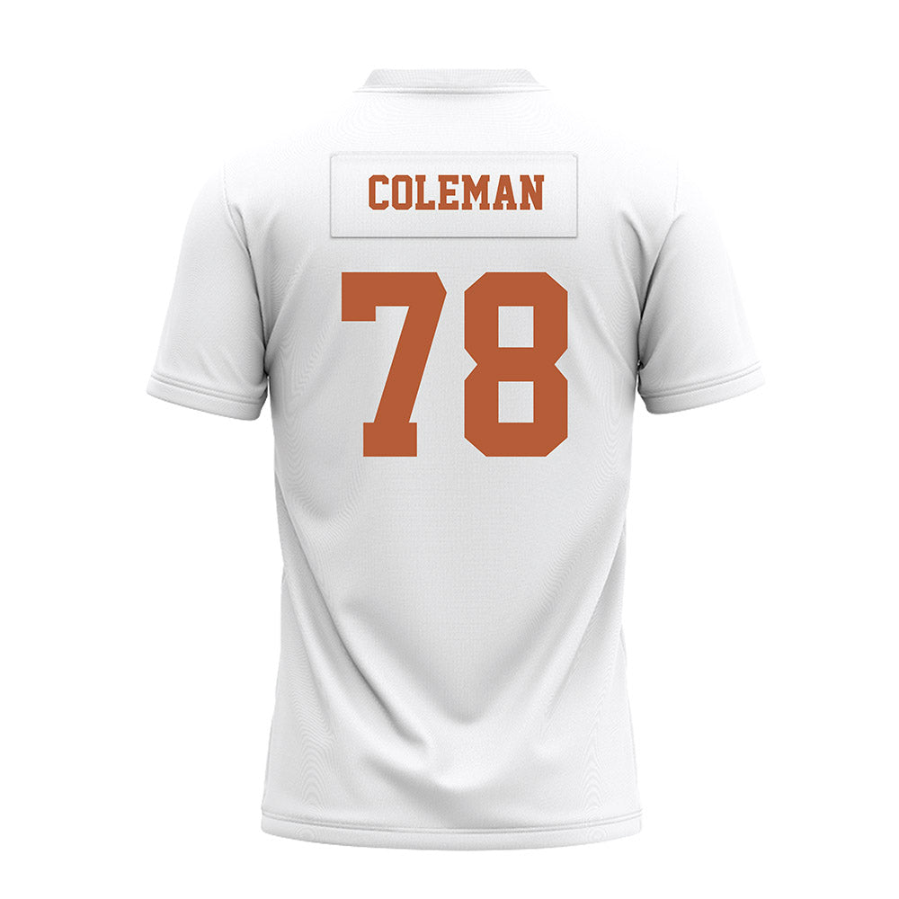 Texas - NCAA Football : Jordan Coleman - White Premium Football Jersey-1