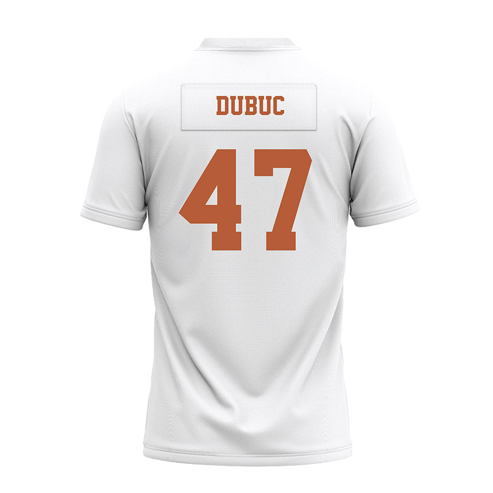 Texas - NCAA Football : Trey Dubuc - White Premium Football Jersey-1