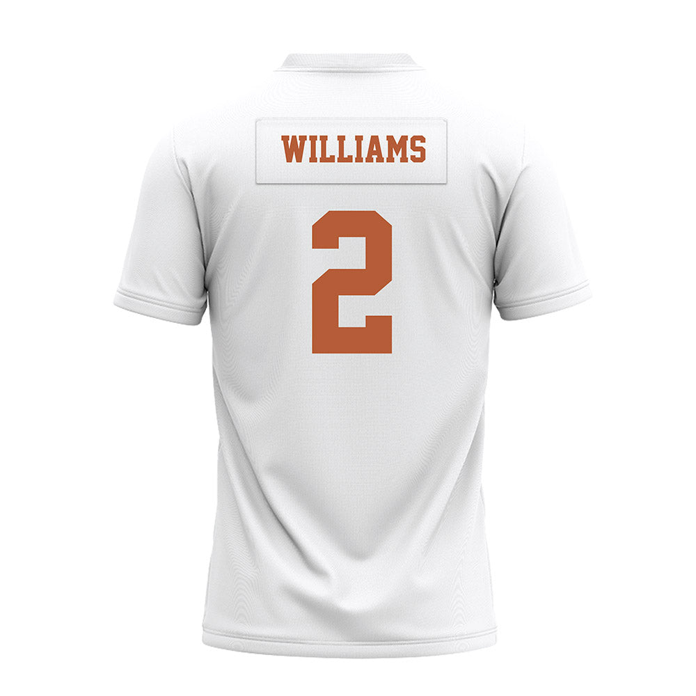 Texas - NCAA Football : Derek Williams - White Premium Football Jersey-1