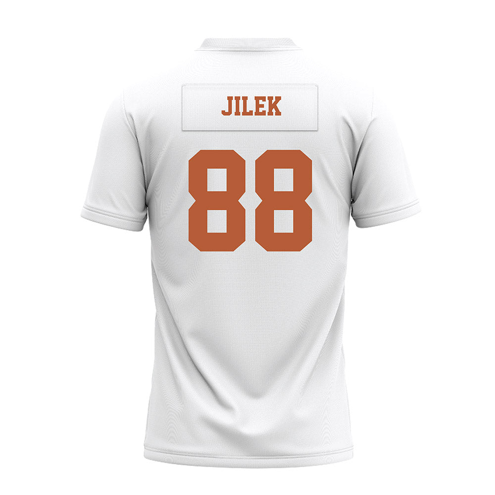 Texas - NCAA Football : Charlie Jilek - White Premium Football Jersey-1