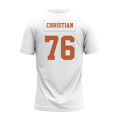 Texas - NCAA Football : Jackson Christian - White Premium Football Jersey-1