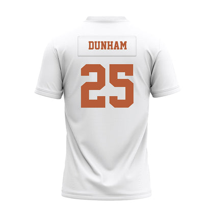 Texas - NCAA Football : Luke Dunham - White Premium Football Jersey-1