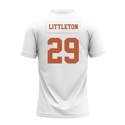 Texas - NCAA Football : Graceson Littleton - White Premium Football Jersey-1