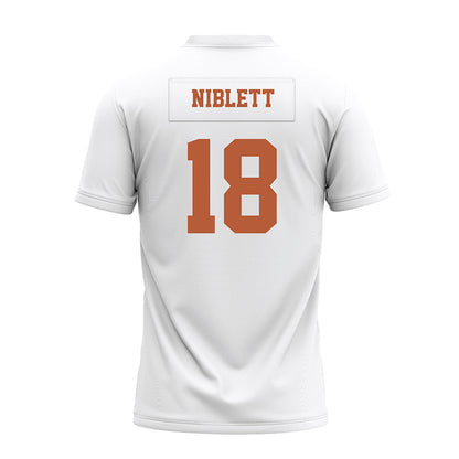 Texas - NCAA Football : Ryan Niblett - White Premium Football Jersey-1