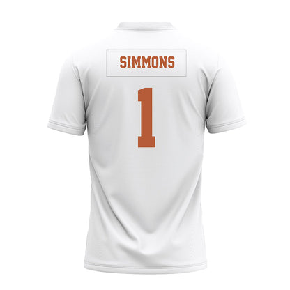 Texas - NCAA Football : Colin Simmons - White Premium Football Jersey-1