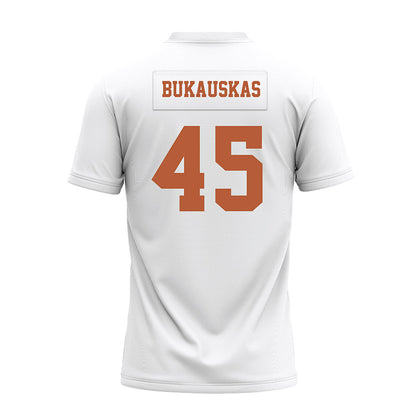 Texas - NCAA Football : Mikey Bukauskas - White Premium Football Jersey-1
