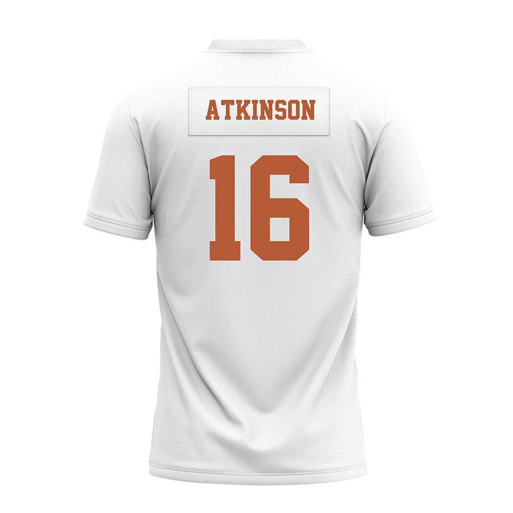 Texas - NCAA Football : Tyler Atkinson - White Premium Football Jersey-1