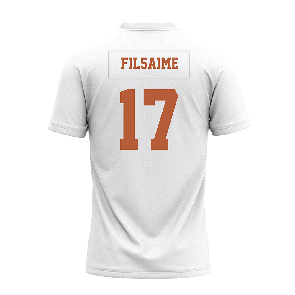 Texas - NCAA Football : Xavier Filsaime - White Premium Football Jersey-1