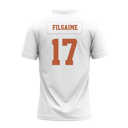 Texas - NCAA Football : Xavier Filsaime - White Premium Football Jersey-1