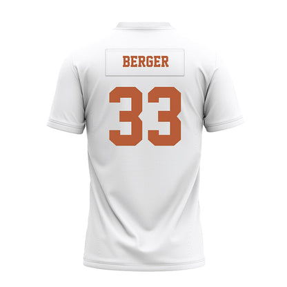 Texas - NCAA Football : Carson Berger - White Premium Football Jersey-1