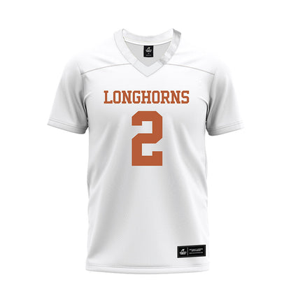 Texas - NCAA Football : Derek Williams - White Premium Football Jersey-0