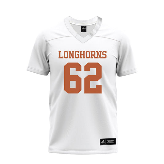 Texas - NCAA Football : Connor Robertson - White Premium Football Jersey-0