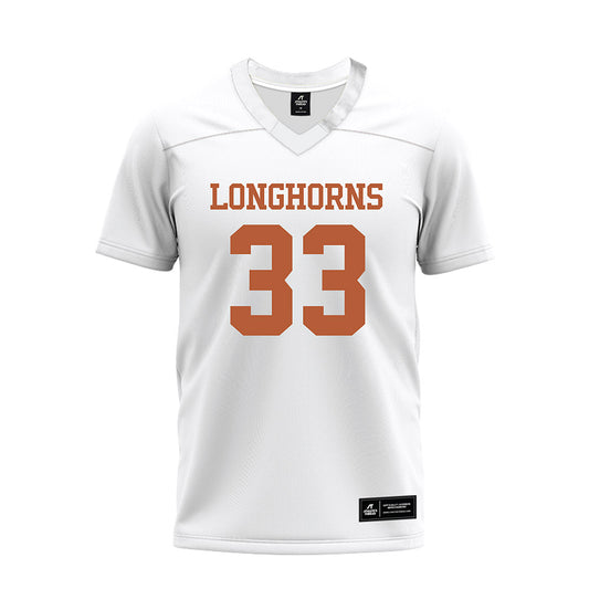 Texas - NCAA Football : Carson Berger - White Premium Football Jersey-0