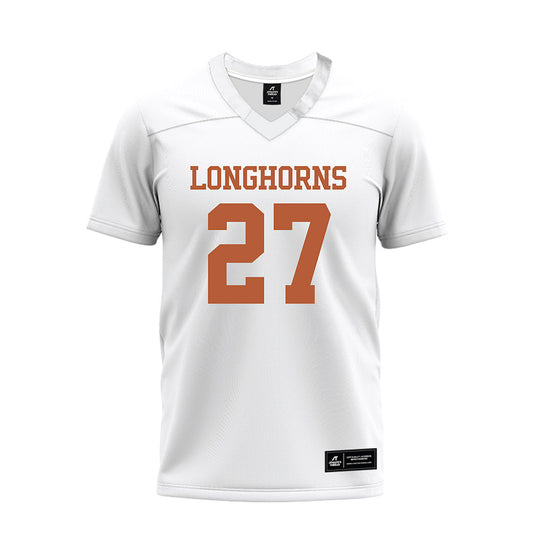 Texas - NCAA Football : Wardell Mack - White Premium Football Jersey-0