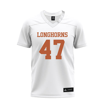 Texas - NCAA Football : Trey Dubuc - White Premium Football Jersey-0