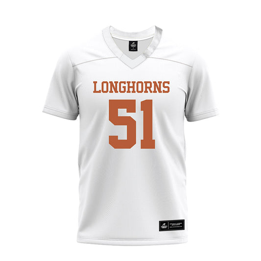 Texas - NCAA Football : John Turntine - White Premium Football Jersey-0