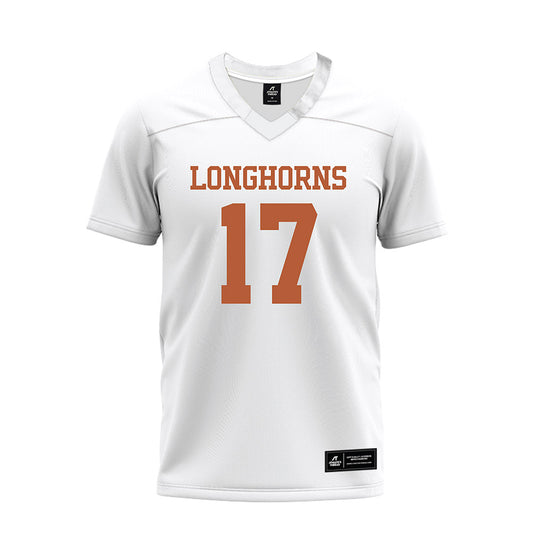 Texas - NCAA Football : Xavier Filsaime - White Premium Football Jersey-0