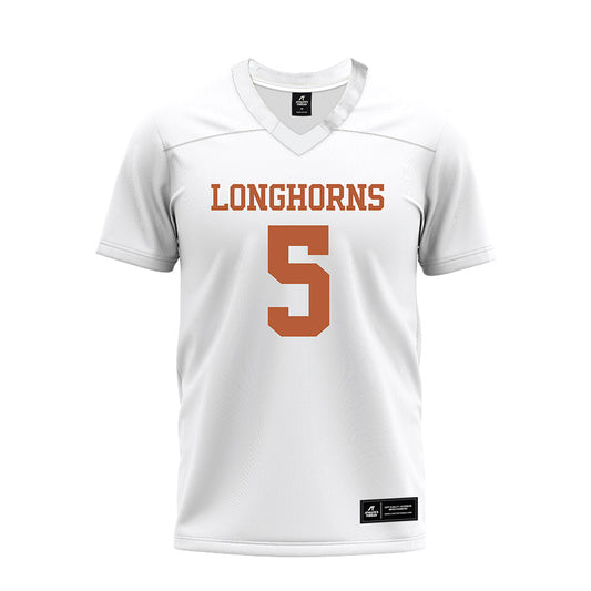 Texas - NCAA Football : Quintrevion Wisner - White Premium Football Jersey-0