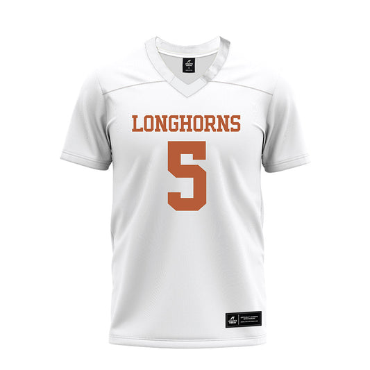 Texas - NCAA Football : Derrek Cooper jr - White Premium Football Jersey-0