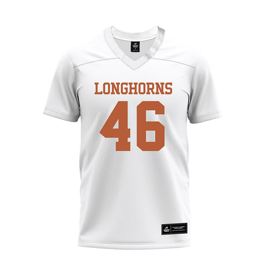 Texas - NCAA Football : Spencer Barnett - White Premium Football Jersey-0