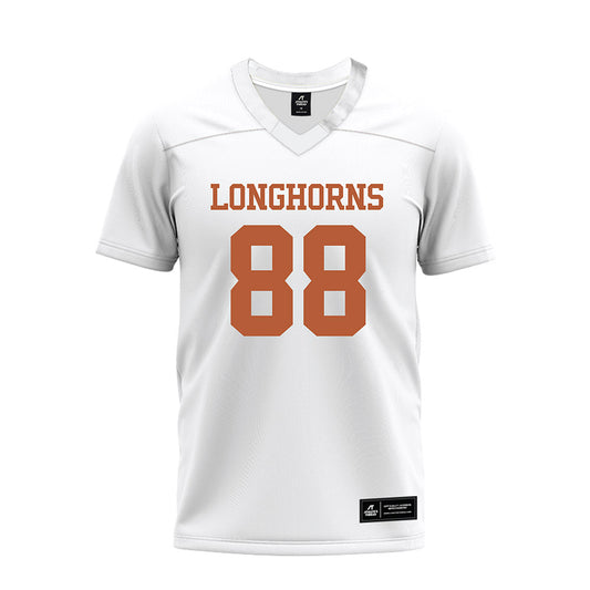 Texas - NCAA Football : Charlie Jilek - White Premium Football Jersey-0