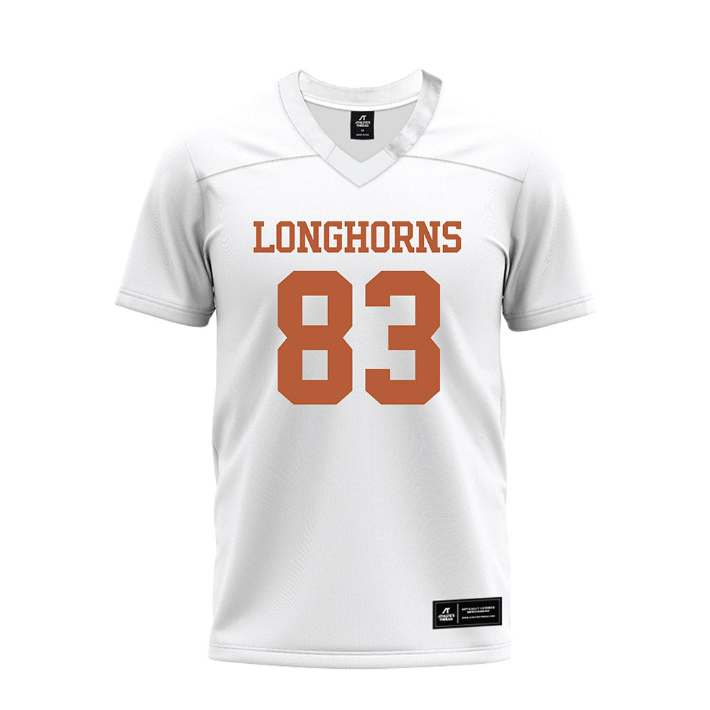 Texas - NCAA Football : Spencer Shannon - White Premium Football Jersey-0