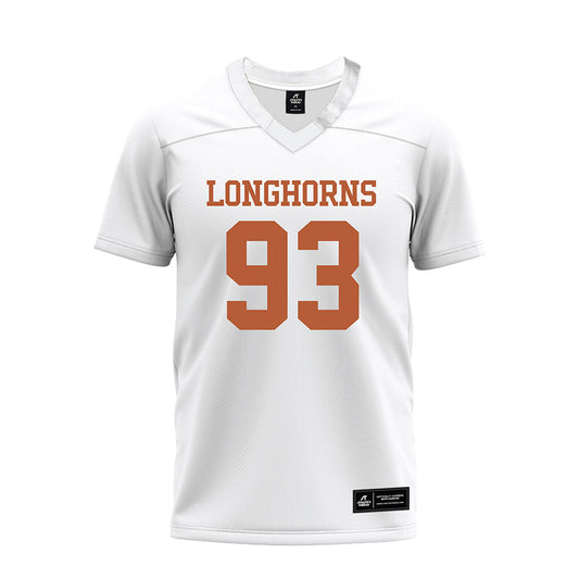 Texas - NCAA Football : Hero Kanu - White Premium Football Jersey-0