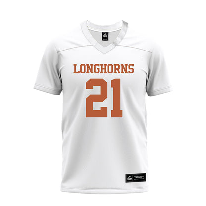 Texas - NCAA Football : Hayward Howard Jr. - White Premium Football Jersey-0