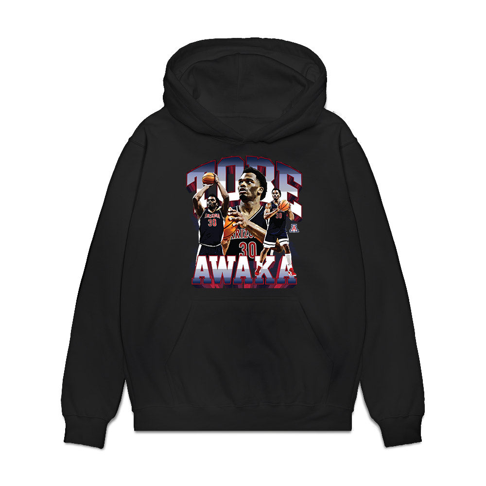Arizona - NCAA Men's Basketball : Tobe Awaka - Collage Premium Hooded Sweatshirt-0